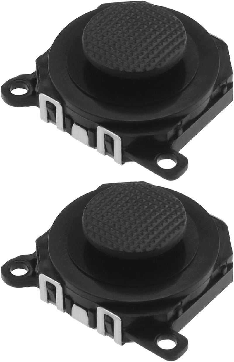ECSiNG 2Pcs 3D Button Analog Joystick Stick Replacement Compatible with PSP 1000 3D Analogue Joystick Control Button Plastic Black - Image 1